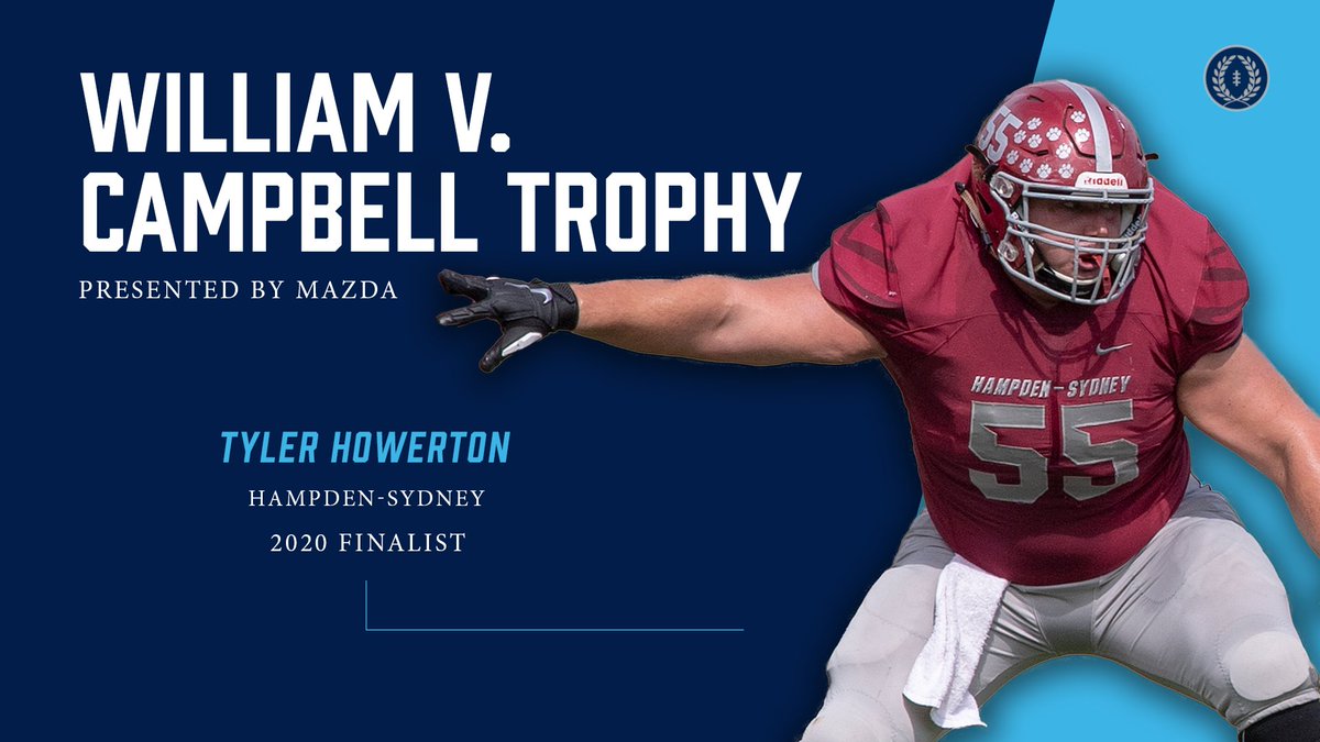 NFFNetwork's tweet photo. Congrats to @HSC__FOOTBALL OL @tylerhowerton55 on being a finalist for 2020 #CampbellTrophy Presented by @MazdaUSA!

Will receive $18,000 postgrad scholarship as part of NFF National Scholar-Athlete Class; Trophy winner to be announced later this season

🔗https://t.co/9RZG9LdLCR https://t.co/50lvhmthG5