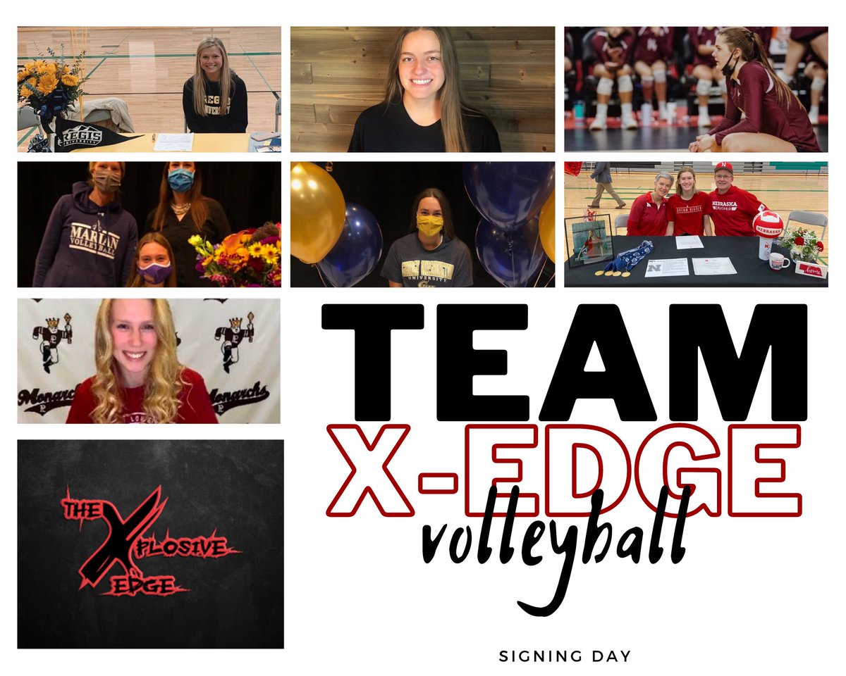 Huge shout out to our <a href="/premier_vb/">Premier Nebraska VB</a> seniors who signed yesterday! Big things ahead! Let’s keep the preparation going this club season. #teamxedge❌ #premierstrong #collegebound