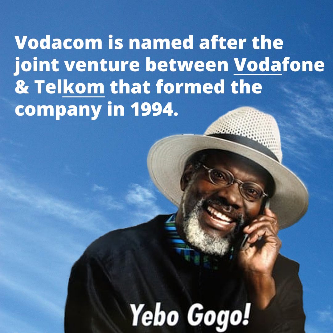 7/7 Do you remember this man?  @Vodacom was South Africa's first commercial cellular network and the origin of its name is simple.Vodafone + Telkom = Vodacom  #vodacom  #southafricanbrands  #ProudlySouthAfrican