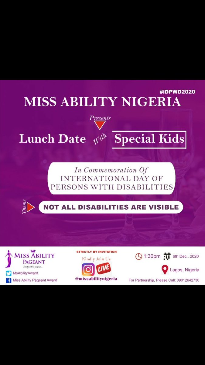 MsAbilityAward's tweet photo. ARE YOU READY?
.
.
We decided to treat few Special children to a lunch date. We're determined that 2020 is not going to stop us and it's not going to end without putting a smile on the faces of these children. 
.
WE HAVE JUST 2 SLOTS FOR ANY SPECIAL CHILD.  
(Just 2) https://t.co/SfN7u1ap9I