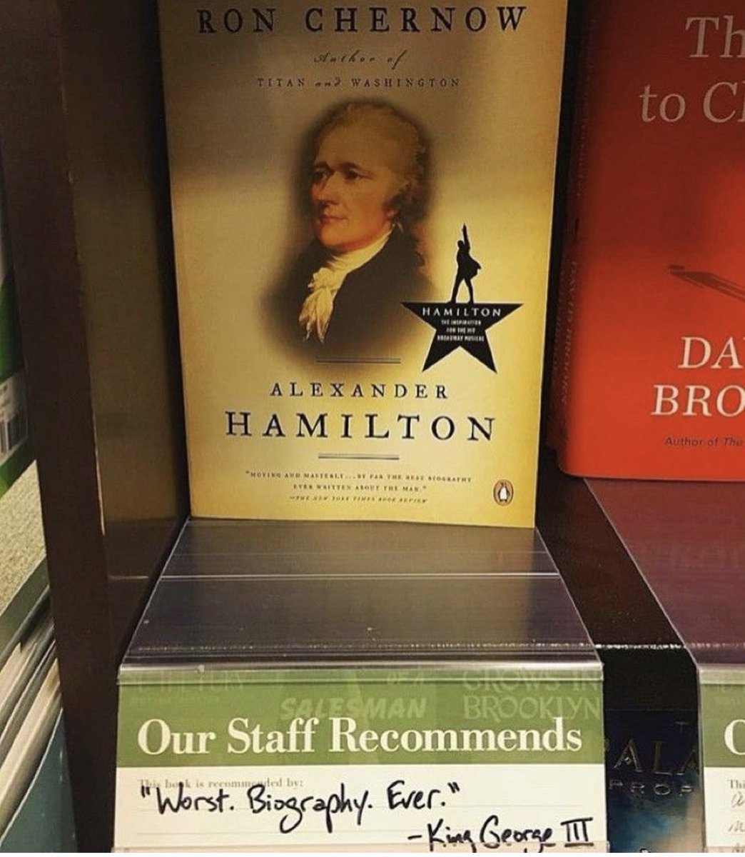 vintageweave's tweet image. Bwaaaaaa! #hamilton #hamiltonfans #supportlocalbookstores #KingGeorge