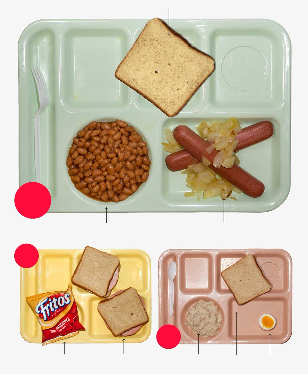 A recent study from the CDC found that people experiencing incarceration are 7x more likely to suffer from a food-related illness than the general population. Institutions are struggling to enforce basic food-safety standards. (Photos from  @MarshallProj)