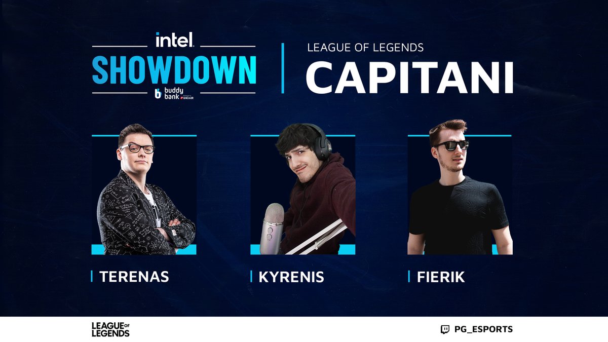PGEsportsIT's tweet photo. Ci stiamo preparando per portarvi l' #IntelShowdown alla Games Week e nel frattempo i tre capitani si incontreranno per la draft del proprio team!👀

Segui la draft in live! 
📅Giovedì 19 Novembre ore 16:00 
📺https://t.co/RYifvvzSr0

#MGW2020 #Showdown @Intel_Italia @mybuddybank https://t.co/2EtZzMSKvx