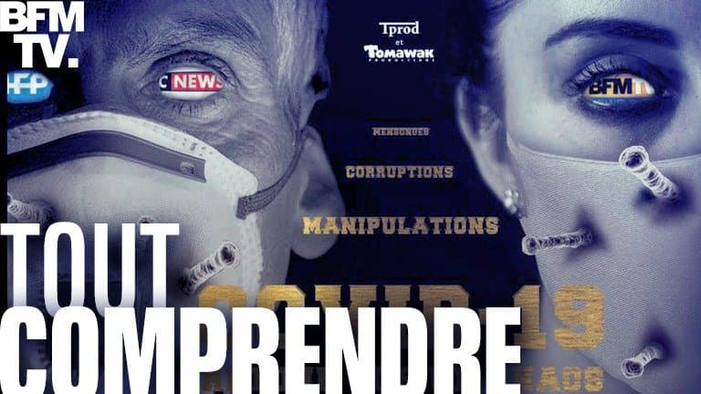 BFMTV's tweet photo. TOUT COMPRENDRE - "Hold-up", le documentaire aux relents complotistes qui veut dénoncer les "mensonges" sur le Covid-19 https://t.co/YV9Xu4zeKw https://t.co/7jARLsTd3v