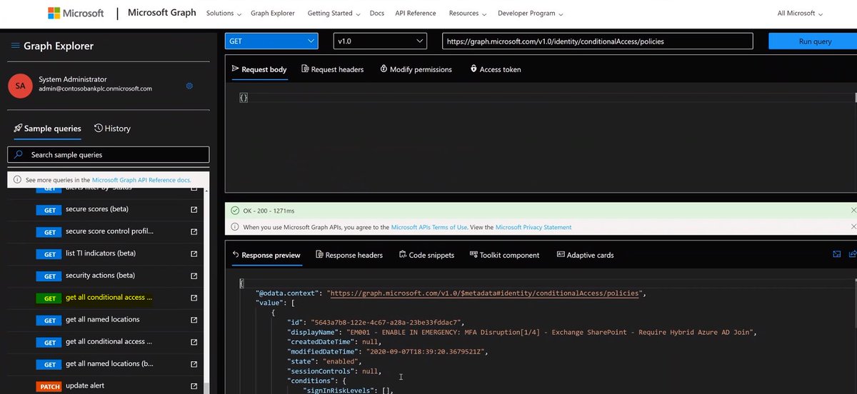 Checkout the new CA sample query to get all policies in one click. What CA samples do you want to see next?