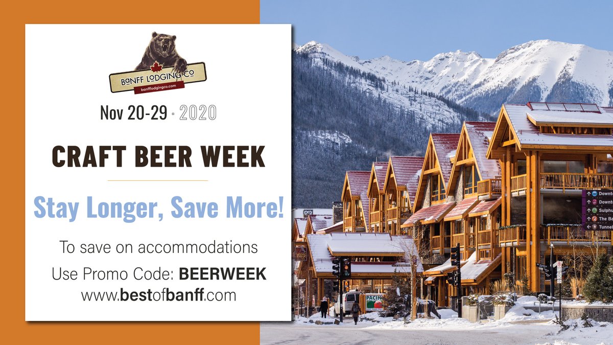apresfestivals's tweet photo. Work from home; from Banff! @BestofBanff has a wide range of accommodation options to choose from – and with Banff Craft Beer Week Special Rates from Nov 20 - 29th – you can Stay Longer, Save More! #BanffBeerWeek info at https://t.co/MDrkMKpSuM https://t.co/CIRVptPf1I