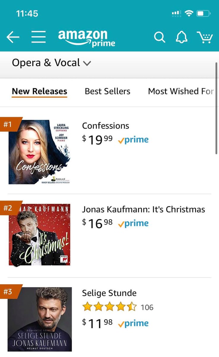 Congrats to @LauraStrickling  Topping the Classical charts!
Let's hear it for American #artsong!
 #confessions #numberone #classicalalbum #amazon
amazon.com/dp/B08KHGDY1Q/…?