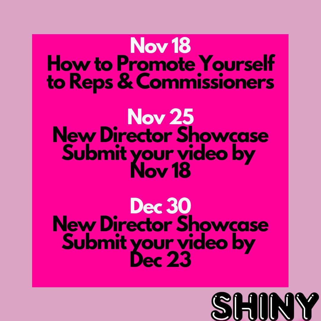 MOFILM's tweet photo. Our friends at @Shiny_Network hold free online events for new directors - every Weds at 17:00 GMT, 13:00 ET, 9:00PT. It also costs just £€$20 to submit a video for consideration for the Nov New Director Showcase, deadline is EOD 18th Nov - check it out: https://t.co/w4X6MuPM6B https://t.co/Qp9ABIPzCk