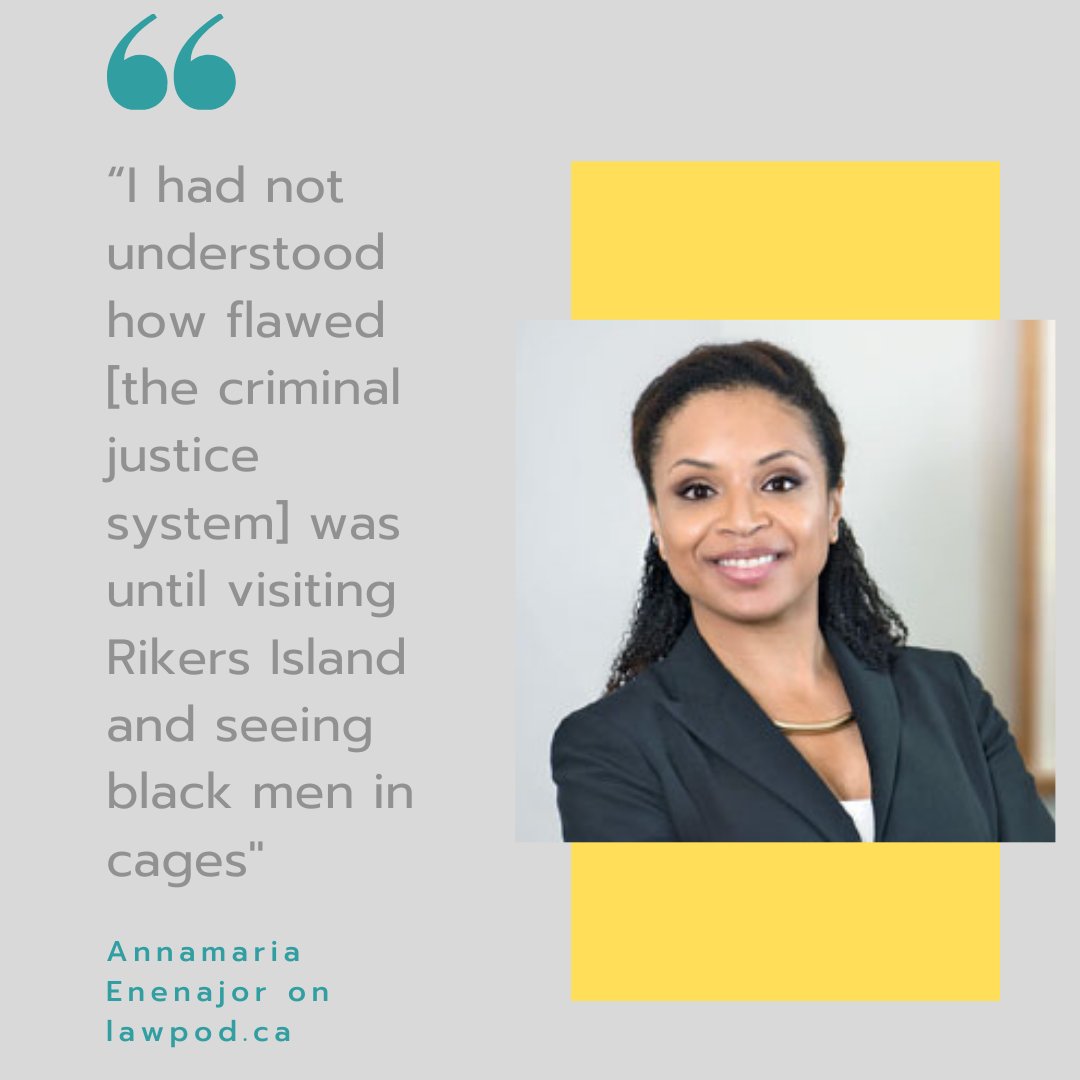 LAWPOD_'s tweet photo. Systemic bias and racism have grave disproportionate effects on the Black and Indigenous communities not just in the US, but here in Canada too. 

@AEnenajor is on the front lines fighting to reform the system. Go to https://t.co/fM5ghtDbXQ to download her episode! #CPD #podcast https://t.co/1etGgarlh8