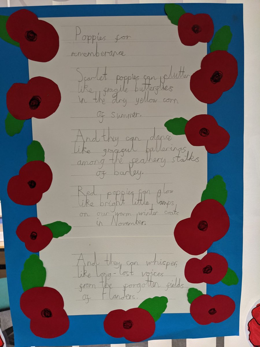 InshesR's tweet photo. A huge thank you to @MissLaing76 who were doing #RemembranceDay art and poems with various classes at @inshes_ps yesterday. We have now created a lovely display showcasing the  work the pupils did! 
We quickly grasped that there were a link to #RRS as well! 
Poems by P6 pupils https://t.co/9HRIeWoE7e