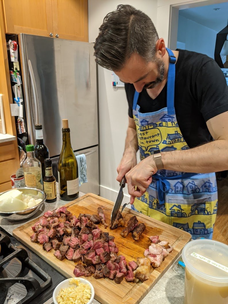 Chop up your steak into pretty little cubes. Unlike the votes in our antiquated, electoral college, every piece matters equally.