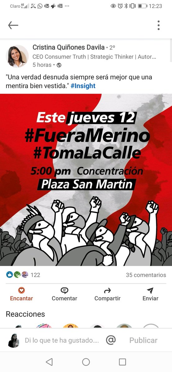 fakepelirroja's tweet photo. Para comentarles que nuestro nuevo Ministro de Educación anda en Linkedin diciendo que las marchas de hoy las promueve el MOVADEF y son para quemar edificios... https://t.co/CpMLXwKWpS