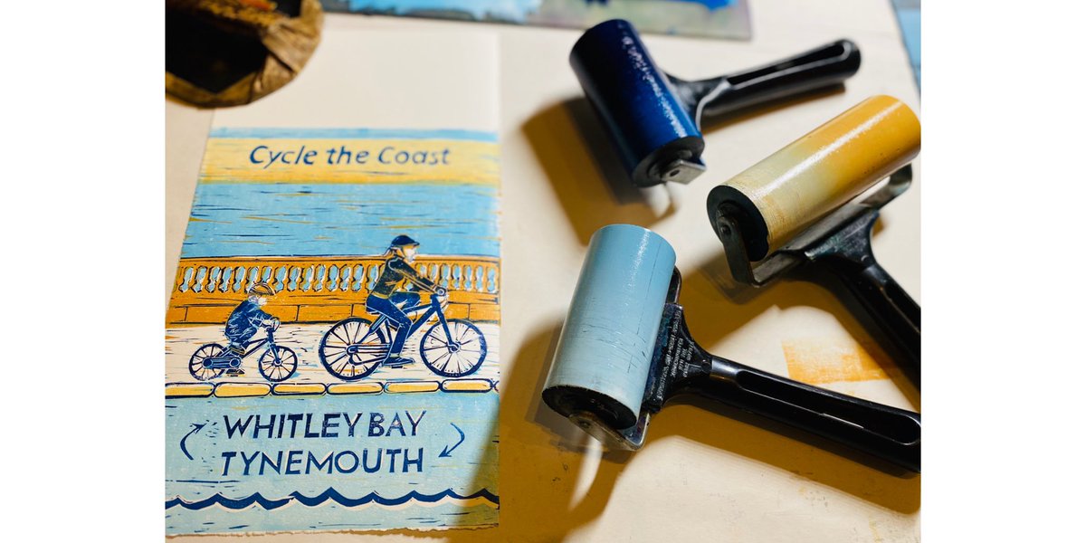 seaternprint's tweet image. Inspired by the #sunrisecycleway &amp;amp; wish it was still there! Busy printing bikes in this low November light #CycletheCoast #NovemberLockdown @NTCouncilTeam #WhitleyBay #Tynemouth  @SunriseCycleway