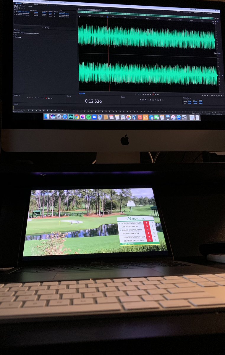 GriggsProd's tweet photo. Work setup for Day 1 @TheMasters #MastersWeek #griggsprod #Golf ⛳️ https://t.co/UtbDqjoZoL