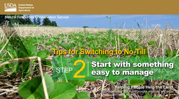 USDA_NRCS's tweet photo. First time no-tillers should keep it simple. Make sure to plant the right crop for your first year. Learn more important tips on https://t.co/avMwKdoFhD. https://t.co/qKbkXVSYQa #NoTillNovember https://t.co/WeOgwIly87