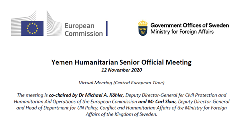 FCarboniICRC's tweet photo. Today I attended the important meeting hosted by Sweden @CarlSkau  &amp; @eu_echo on the worsening situation in #Yemen. Yemenis are facing many challenges and a deepening protracted conflict. @ICRC_ye is here for the long haul next to the @YemenCrescent  #Movement partners @IFRC_MENA https://t.co/e05yswJ6WS