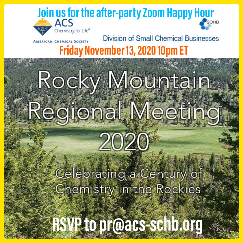 SCHB (@acsschb) on Twitter photo SCHB is hosting the <a href="/ACS_RMRM_2020/">ACS Rocky Mountain 2020</a> Rocky Mountain Regional Meeting after-party on Friday the 13th at 10pm ET- mailchi.mp/074bc19e6a38/s⦠#RMRM2020 SCHB is hosting the <a href="/ACS_RMRM_2020/">ACS Rocky Mountain 2020</a> Rocky Mountain Regional Meeting after-party on Friday the 13th at 10pm ET- mailchi.mp/074bc19e6a38/s⦠#RMRM2020