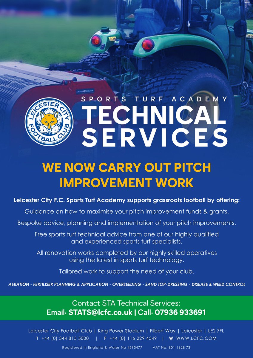 Grest few days this week working with <a href="/birstall_united/">Birstall United FC</a> juniors and <a href="/WhetstoneAFC/">Whetstone Athletic</a>
Deep tine aeration and an Autumn feed. 👌
Hopefully we will see some games on them soon ⚽️ 🌱🙏