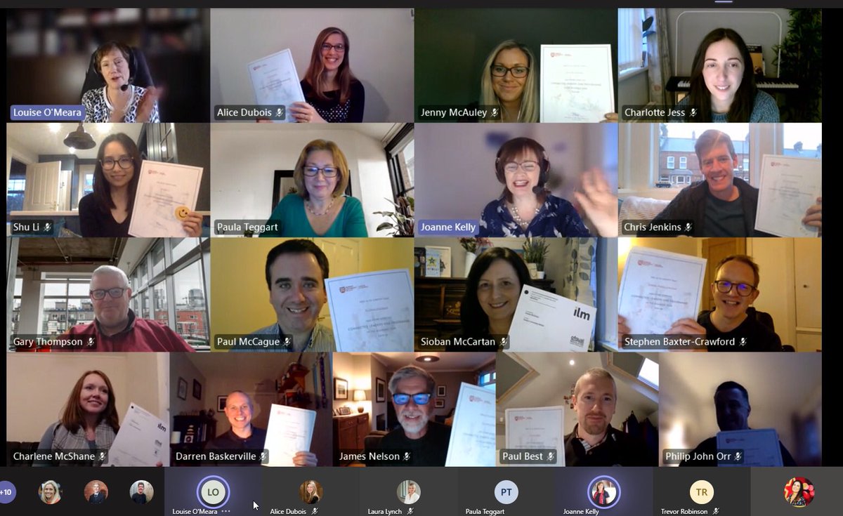 QUBPeopleFirst's tweet photo. Congratulations to our @QUBelfast Connected Leaders 1 participants, it was great to see so many of you at the virtual celebration this afternoon. Good luck on your leadership journeys and we look forward to seeing you all soon.
#QUBPeopleFirst #Talent #EmployeeExperience https://t.co/a1wwcMGUwQ