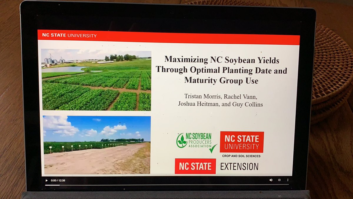 We are proud of our grad students MaKayla Gross and Tristan Morris for sharing their research at the <a href="/ASA_CSSA_SSSA/">Agronomy, Crop, and Soil Science Societies</a> meeting and placing in the Applied Soybean Community Presentation competition. Your passion for helping <a href="/ncsoybeans/">NC Soybean Producers Association</a> farmers was evident! <a href="/NCExtension/">NC State Extension</a> <a href="/CropAndSoil/">NC State Crop & Soil Sciences</a>