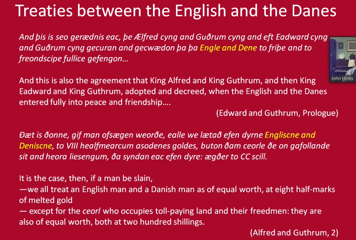 Again, this discussion of treaties and gold seems unclearly related to terminology discussions, and only continues to demonstrate the overwhelming evidence that variations of "English/Angle" were preferred by the early medieval English.