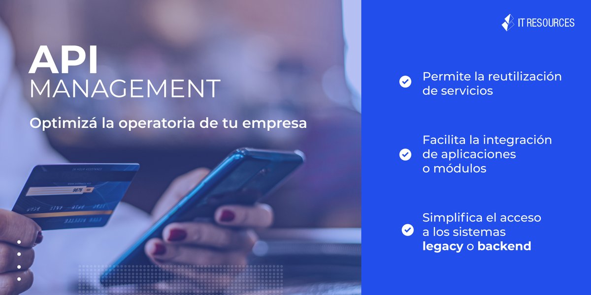 SomosITR's tweet photo. Agregá valor a tu empresa con API MANAGEMENT, e integrá a tus clientes con tus servicios.
En ITR contamos con equipos altamente capacitados en desarrollos APIs.
¡Contactanos! https://t.co/qh1lQa8rdb https://t.co/Po8Ap97uZs