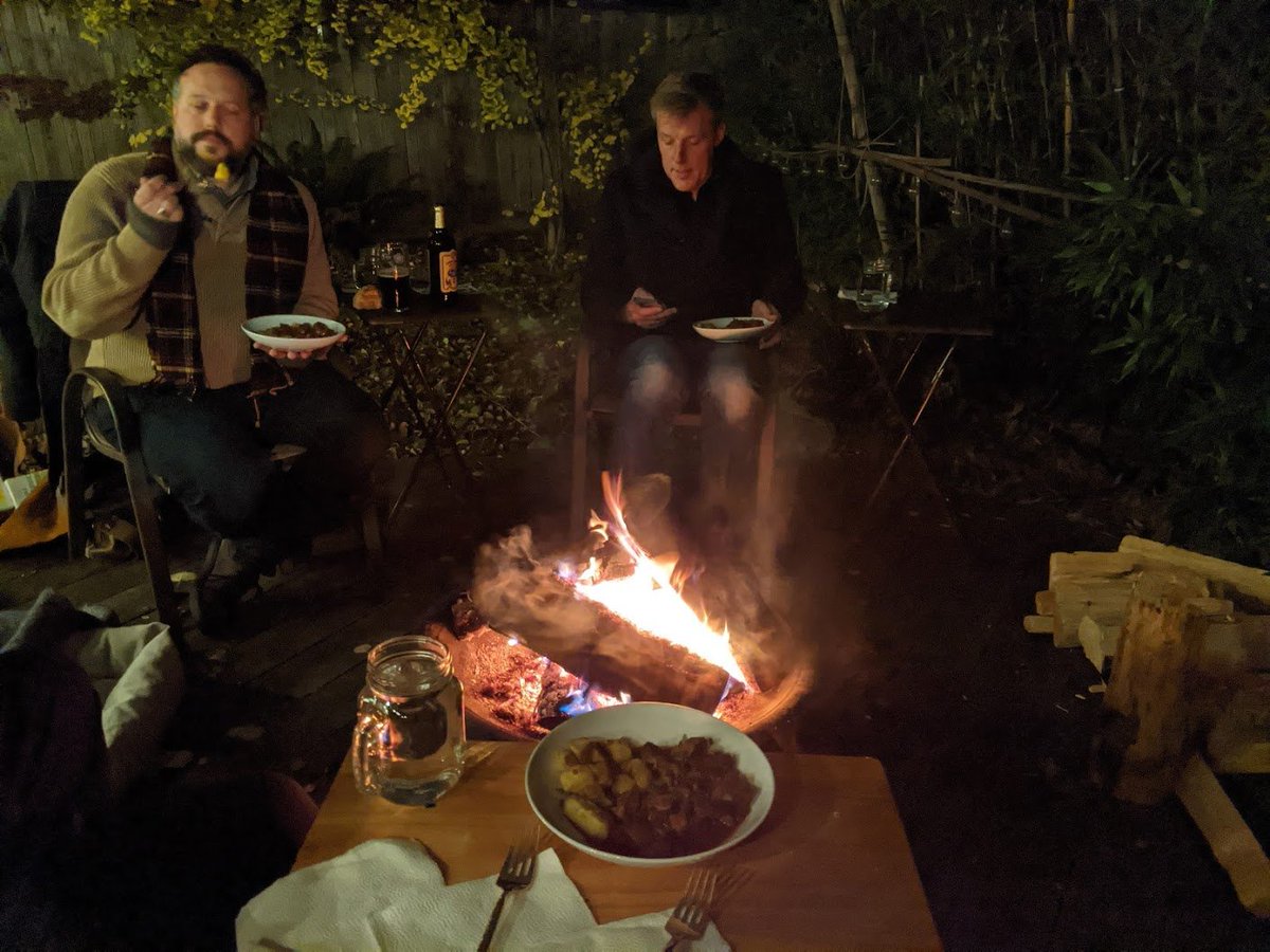 Make a big ol' fire outside, so you can eat it while safely socially distancing with friends.Full recipe from  @kenjilopezalt here:  https://www.seriouseats.com/recipes/2016/01/all-american-beef-stew-recipe.html