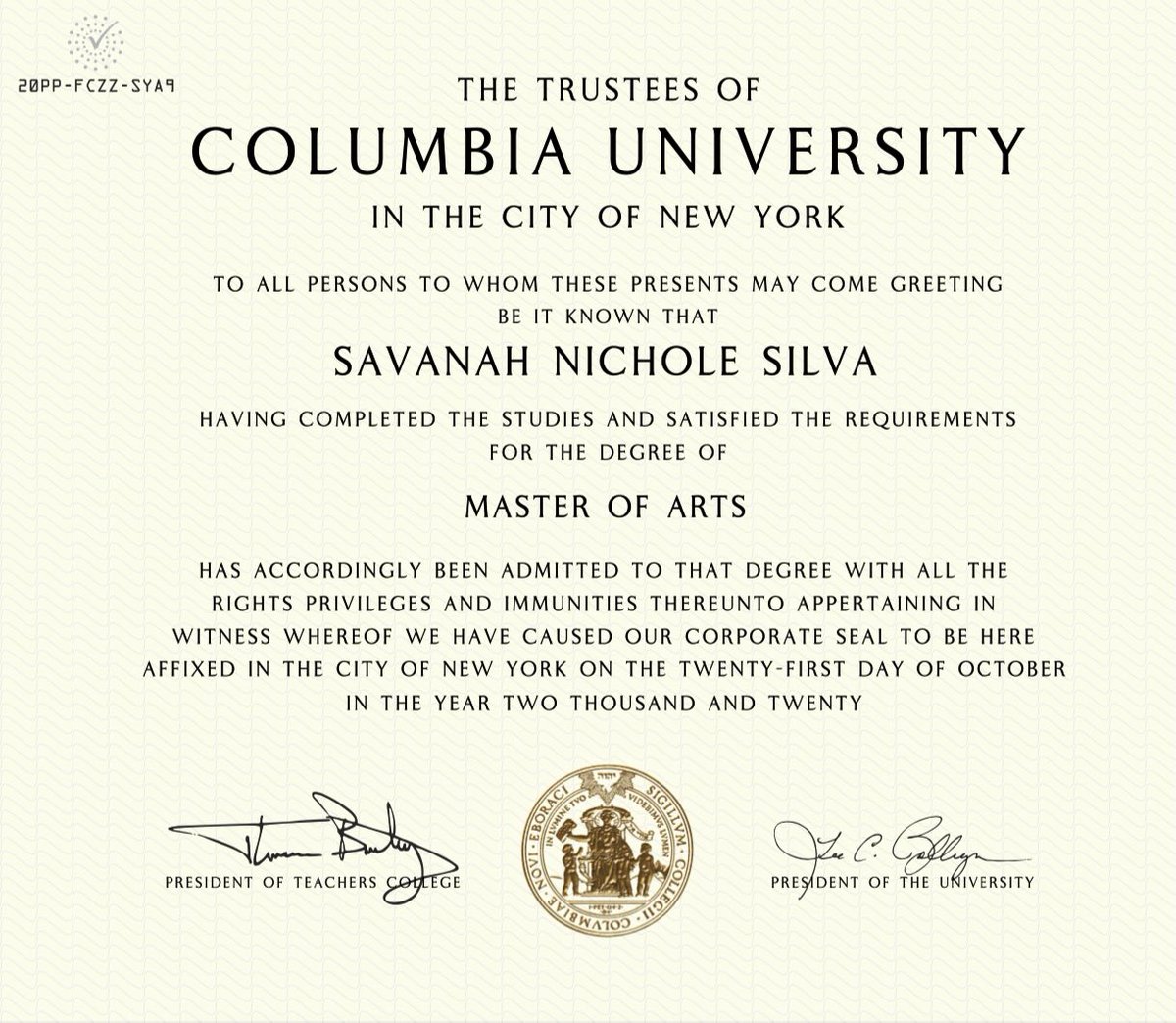 Savstersss's tweet photo. 2020 has been wild. This highly expensive piece of paper is for sure the highlight though. https://t.co/Apn4KES5vp