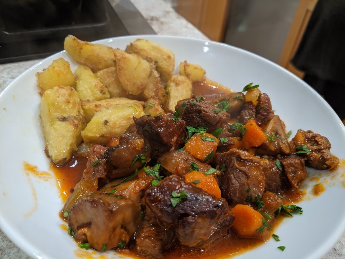 Make a big ol' fire outside, so you can eat it while safely socially distancing with friends.Full recipe from  @kenjilopezalt here:  https://www.seriouseats.com/recipes/2016/01/all-american-beef-stew-recipe.html