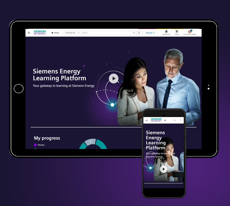 NorbertMCGeiger's tweet photo. The @Siemens_Energy learning platform is online, with a variety of opportunities to learn. Knowledge from internal and external sources is free accessible to all, at any time, on any device - for #teampurple to shape the #energytransition. https://t.co/vmVBOtBOxC #energylearning https://t.co/jPiXH8SBZh
