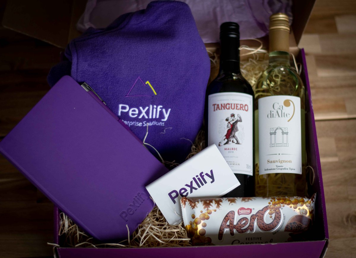 pexlify's tweet photo. Pexlify is delighted to celebrate 5 years in business with our employees! We sent out these hampers with some great Pexlify swag and goodies to enjoy during our virtual party today! #VirtualEvents #Pexlify https://t.co/31wydgzyv6