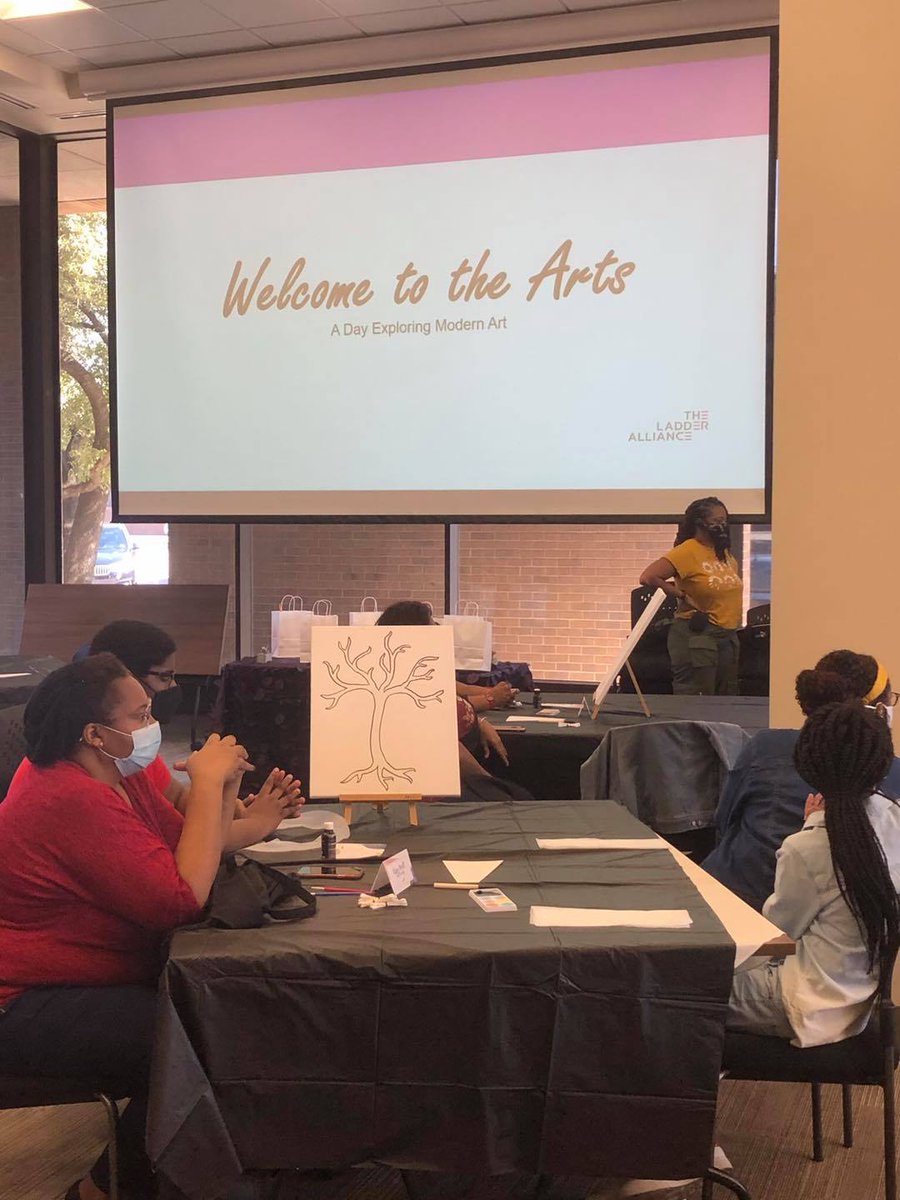 TLadderAlliance's tweet photo. We had a wonderful time at our first Welcome to the Arts event on Saturday with the Junior Leauge of Fort Worth!  We spent the day exploring modern art. 🎨 https://t.co/oyGhsbDD4h