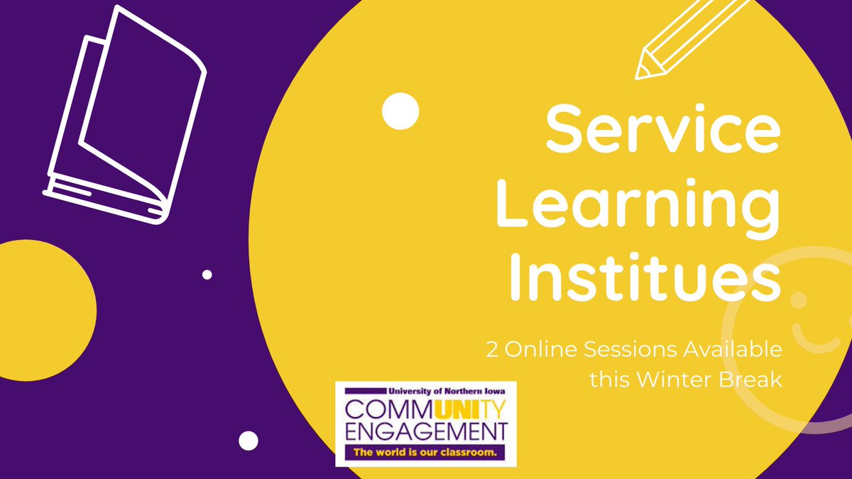 There are two, online asynchronous, Service-Learning Institutes being offered over winter break, one in December and one in January. Both faculty and community partners receive stipends.

More Information: ow.ly/2Du050CfGne