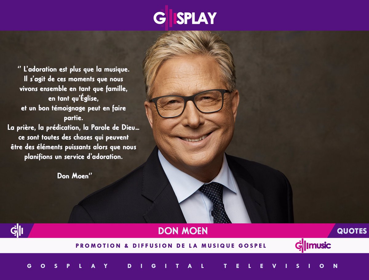gosplaydigital's tweet photo. Quotes : ‘’ L'adoration est plus que la musique. Il s’agit de ces moments que nous vivons ensemble en tant que famille, 
en tant qu’Église, et un bon témoignage peut en faire 
partie. 
La prière, la prédication, la Parole de Dieu… ce sont toutes des choses qui peuvent... https://t.co/3jW2WnBJ6S