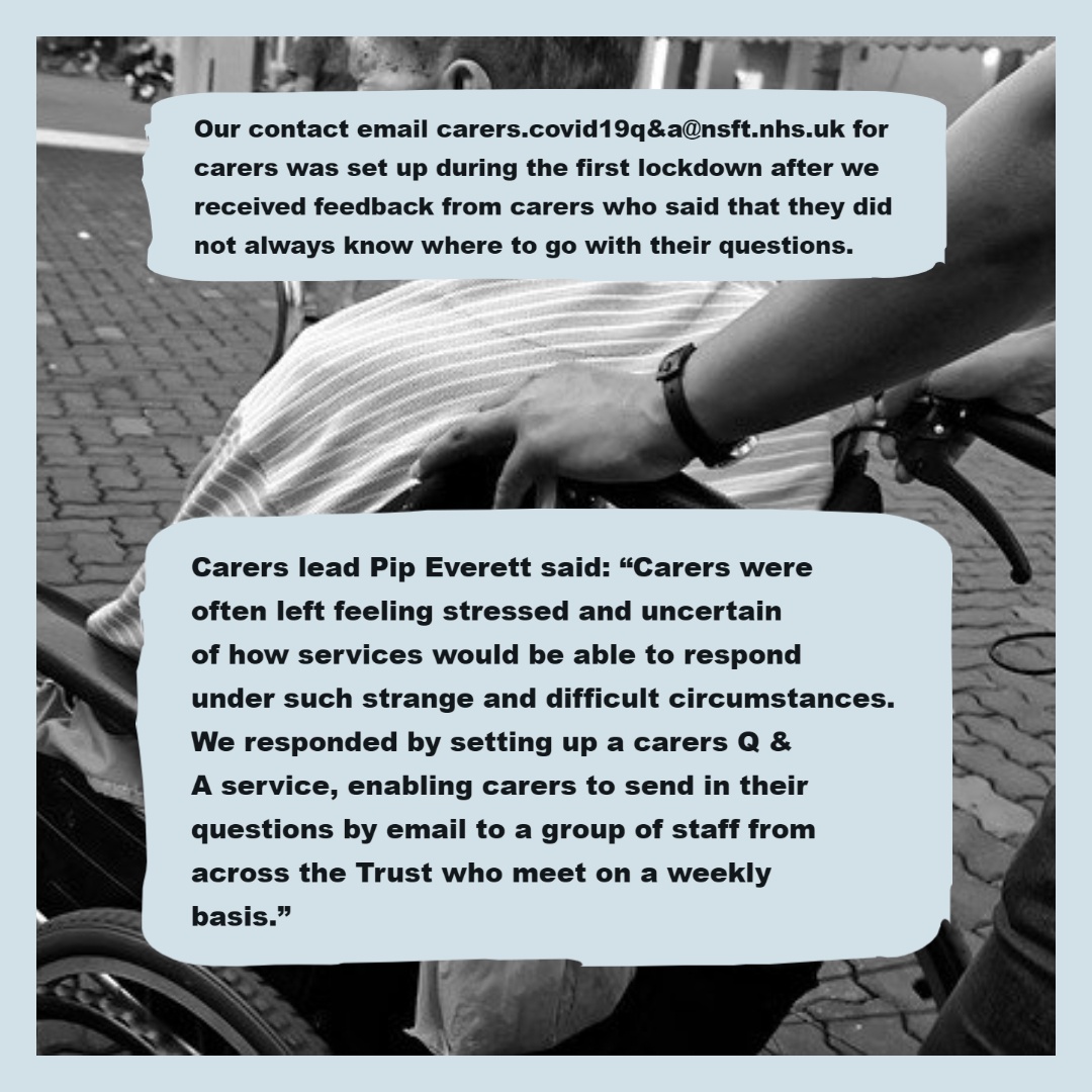 NSFT mental health (@nsfttweets) on Twitter photo Our email address for carers to raise questions and seek support from us during the pandemic is still up and running. Carers can contact us at carers.covid19q&a@nsft.nhs.uk <a href="/Suffolk_Carers/">Suffolk Carers Matter</a> <a href="/WNCarers/">West Norfolk Carers</a> <a href="/CarersInNorfolk/">NorfolkCarersSupport</a> <a href="/CarersVoiceNW/">Carers Voice Norfolk & Waveney</a> @CarersMatterNorfolk @suffolkpcn <a href="/SuffolkYC/">Suffolk Young Carers</a> Our email address for carers to raise questions and seek support from us during the pandemic is still up and running. Carers can contact us at carers.covid19q&a@nsft.nhs.uk <a href="/Suffolk_Carers/">Suffolk Carers Matter</a> <a href="/WNCarers/">West Norfolk Carers</a> <a href="/CarersInNorfolk/">NorfolkCarersSupport</a> <a href="/CarersVoiceNW/">Carers Voice Norfolk & Waveney</a> @CarersMatterNorfolk @suffolkpcn <a href="/SuffolkYC/">Suffolk Young Carers</a>