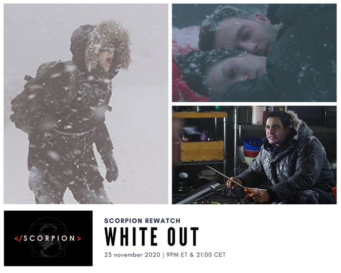 DouglasHespelt's tweet photo. #TeamScorpion 30hrs til American recommended rewatch live tweet for White Out, season 2 episode 13, at 9pm et USA! The guys must go to the south pole to fix a satellite so drones can rescue endangered soldiers! But one of their own is lost and in danger, too!
#SaveScorpion https://t.co/meN9KmN6QJ