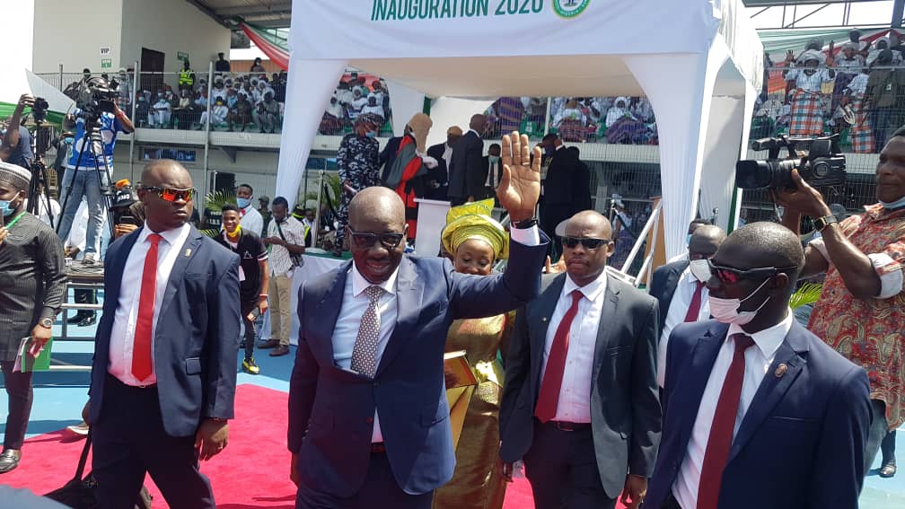 beta_edo's tweet photo. Obaseki, Shaibu take oath of office amid cheers, jubilation

The Edo State Governor, Mr. Godwin Obaseki has been administered the oath of office as governor for the second term in office.

The event which is being held at the Tennis Court of the...

https://t.co/26kTsk3ZOv https://t.co/8yiGGSi6gk