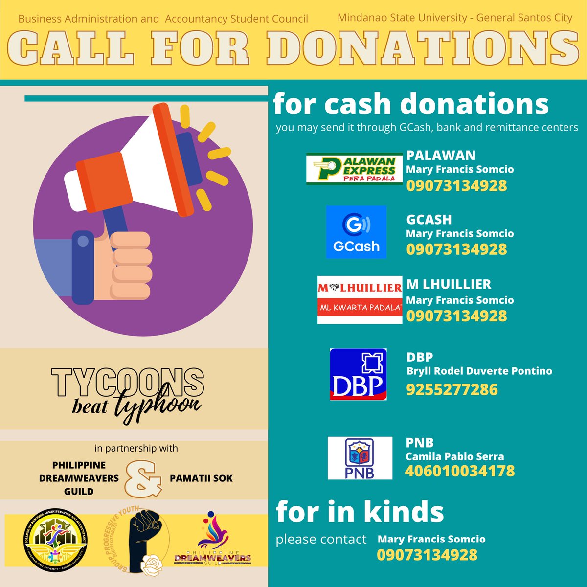 Baasco Golden Tycoons The Baasco Together With Phdreamweavers And Pamatiisok Call For Donations For The Victims Of Typhoon Ulysses Let Us Help Our Fellow Filipinos You May Send Your Donations Baasco Golden Tycoons The Baasco Together With Phdreamweavers And Pamatiisok Call For Donations For The Victims Of Typhoon Ulysses Let Us Help Our Fellow Filipinos You May Send Your Donations