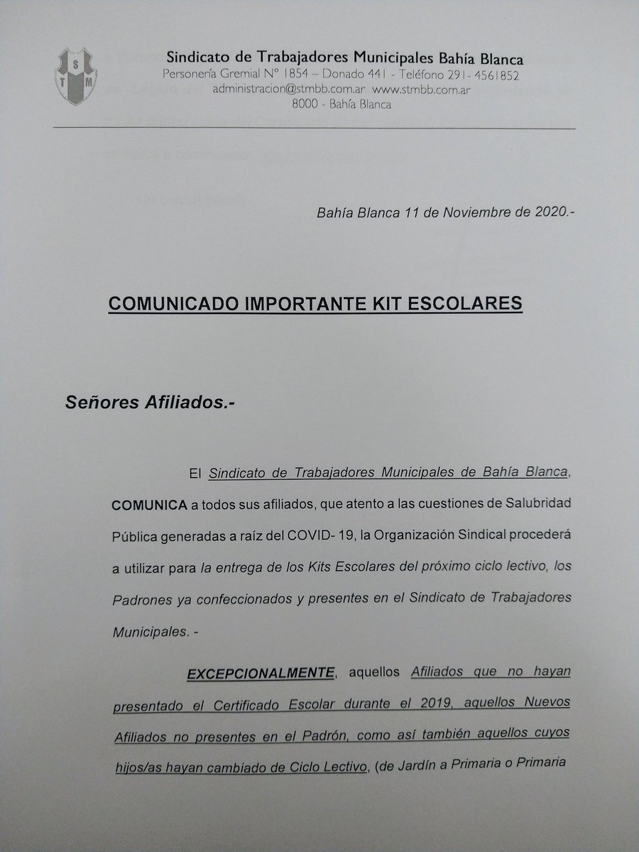 stmbb's tweet photo. INFORMACIÓN IMPORTANTE - Kit Escolares ✏️📒
.
.
@stmbb 
@Aguero_M_A https://t.co/TvSAHpih1s