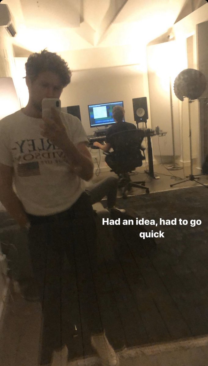 niall horan wearing the Harley - Davidson, a way of life, t-shirt, a thread;