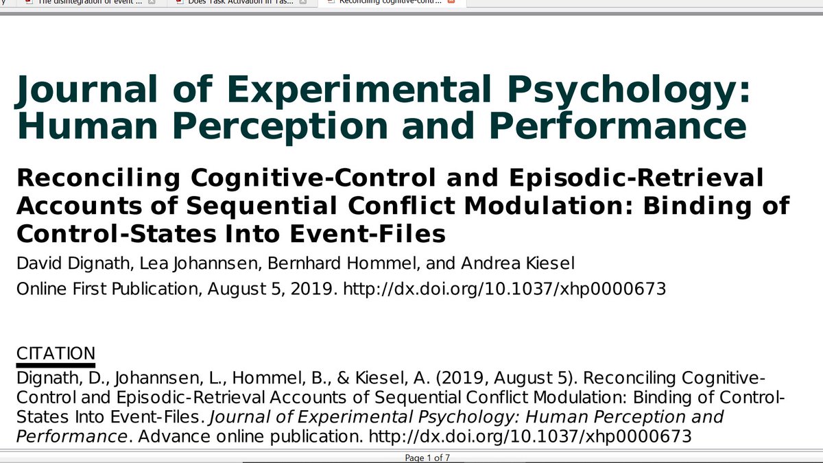 ElenaBenini3's tweet photo. I'm trying to keep up with my #paperThursday resolution: push back emails, analyses and manuscripts to read someone else's (not emails though!😅). These are mine proposal for today:
@BRAC_Project #multitasking  #psychology #cognition #binding https://t.co/HyZdydCQ6l
