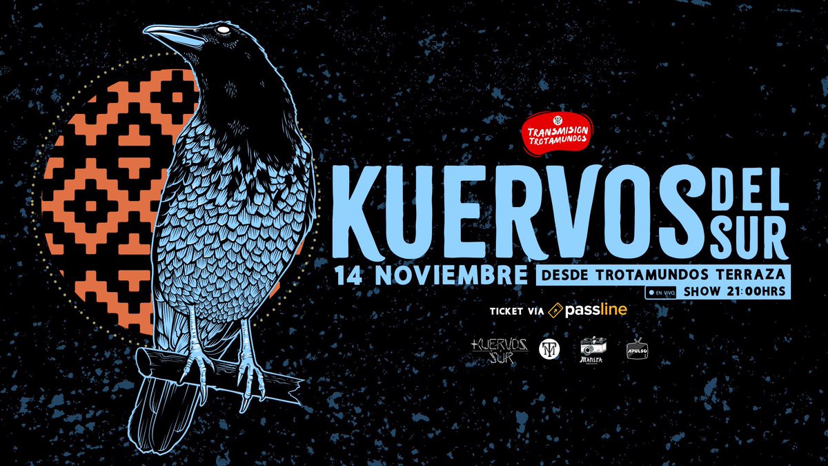 kuervosdelsur's tweet photo. Este sábado 14 presentaremos un show exclusivo vía streaming desde Trotamundos de Quilpué. Entradas vía Passline https://t.co/9BygcoSfZU https://t.co/Rh3UhFAAn2