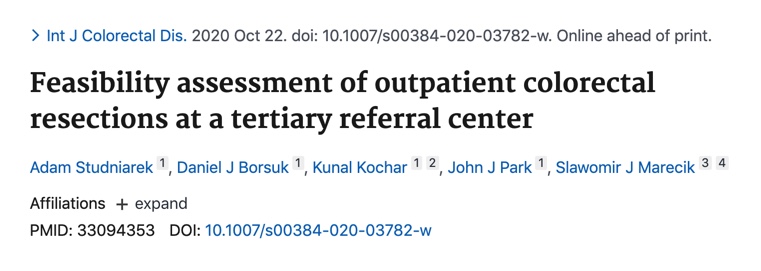Are we there yet? Take a look at our assessment of the possibility for outpatient colorectal resections #colorectalresearch #colorectal <a href="/UICCRS/">UIC Colorectal Surgery</a> <a href="/NjmsR/">NJMS Surg Residents</a> <a href="/NJMSDeptSurgery/">Rutgers NJMS,Surgery</a> <a href="/kocharkunal1/">Kunal Kochar</a> <a href="/GGanttMD/">Gerald Gantt, Jr. MD</a>