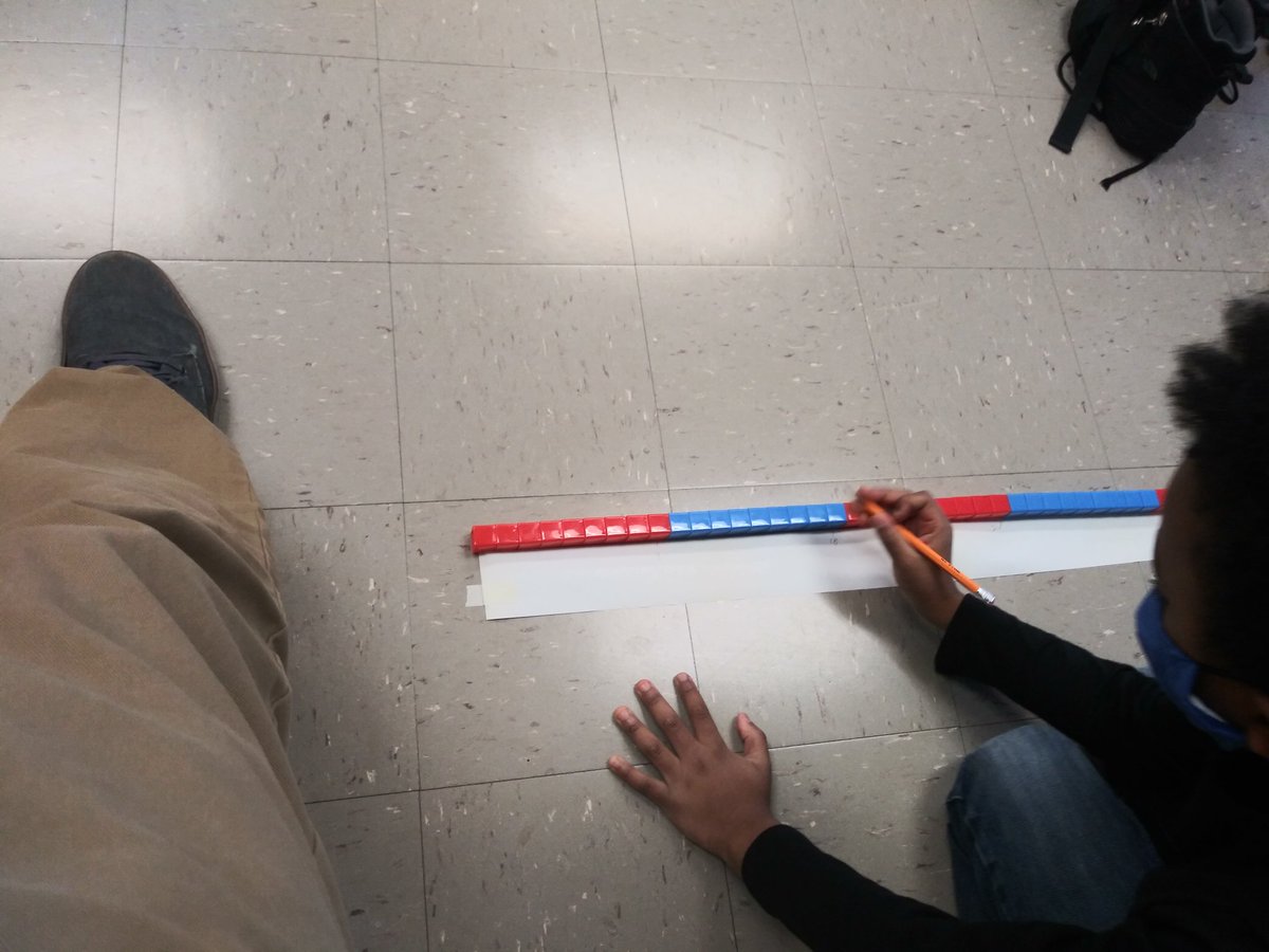 MrVanBockel's tweet photo. 3rd grade is using cube blocks to make number lines to connect their knowledge of repeated addition to a better understanding of multiplication.

Savoring every minute I have with these students in the classroom. (There was no sharing of blocks). #WeAreEisenhower #AHschools #MLC https://t.co/fAji5XqpaH