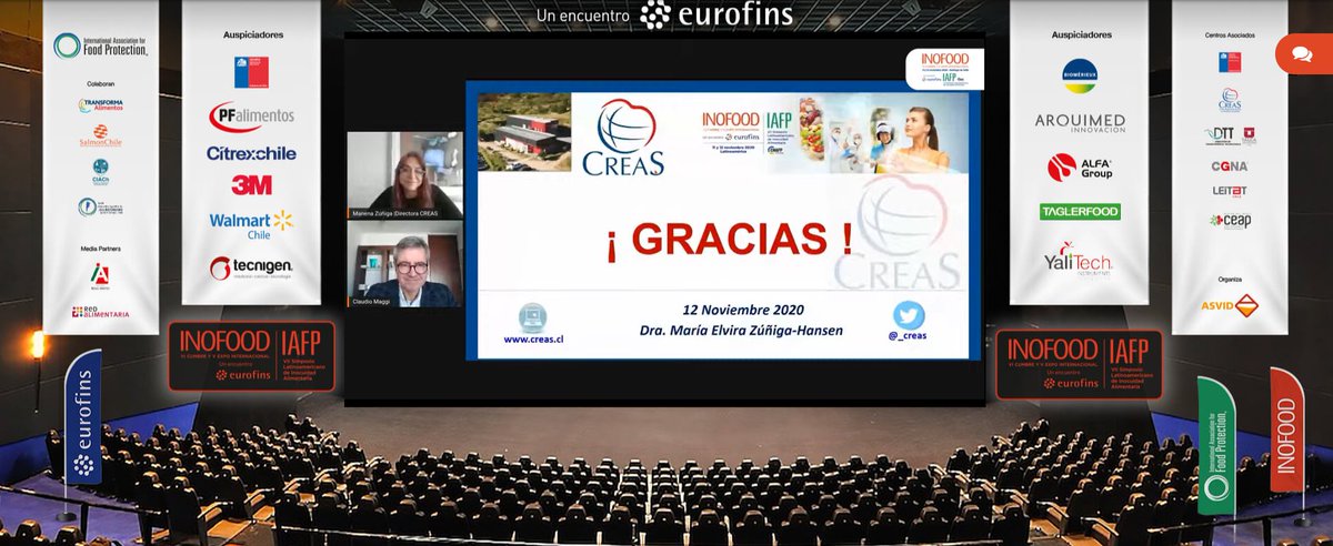 _CREAS_'s tweet photo. ¡Segundo día de conferencias en @INOFOOD_IAFP! ��
📌 La Dra. María Elvira Zúñiga, Directora de CREAS, expuso una increíble presentación sobre las "Tendencias que provocan innovación en alimentos", durante la Sesión Paralela 6 de este imperdible encuentro. #INOFOOD #IAFP #CHAFP https://t.co/0trwdQjZRB