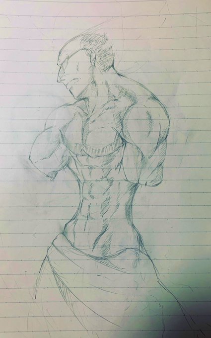 休み時間にうちの教師をヴィーナス風に描いてた 