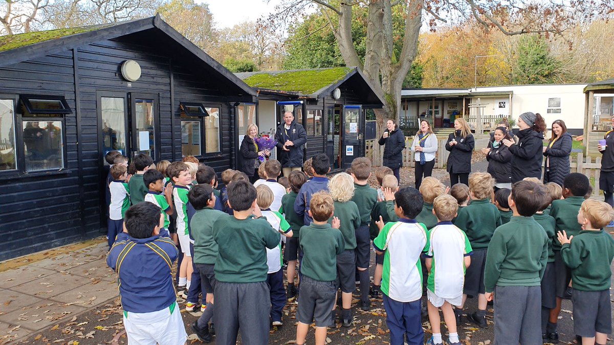 CCHeadofJB's tweet photo. Our Reception, Y1 &amp; Y2 boys gather to wish Mrs Hine a massive thank you for being brilliant. Fortunately she will be be back soon😊 https://t.co/QnyWtiwaB9