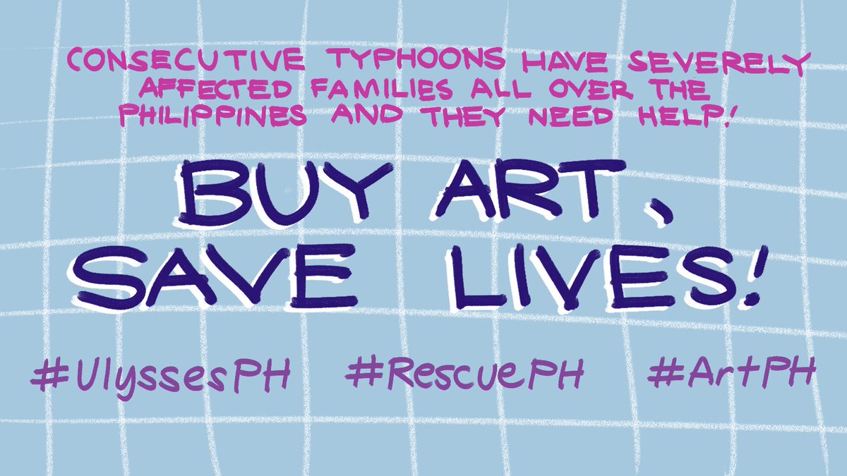 ☔️ART FOR A CAUSE THREAD☔️

This will be for Filipino artists who have their commissions open for a cause!

I'll be linking everyone I see here! If you have comms open, you may link it down below!

Now is the best time to buy art while helping people!

#artph #UlyssesPH #ReliefPH