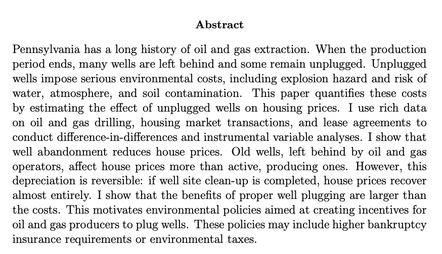 Mariya ShappoJMP: "The Long-Term Consequences of Oil and Gas Extraction: Evidence from the Housing Market"Website:  https://www.mariyashappo.com/ 