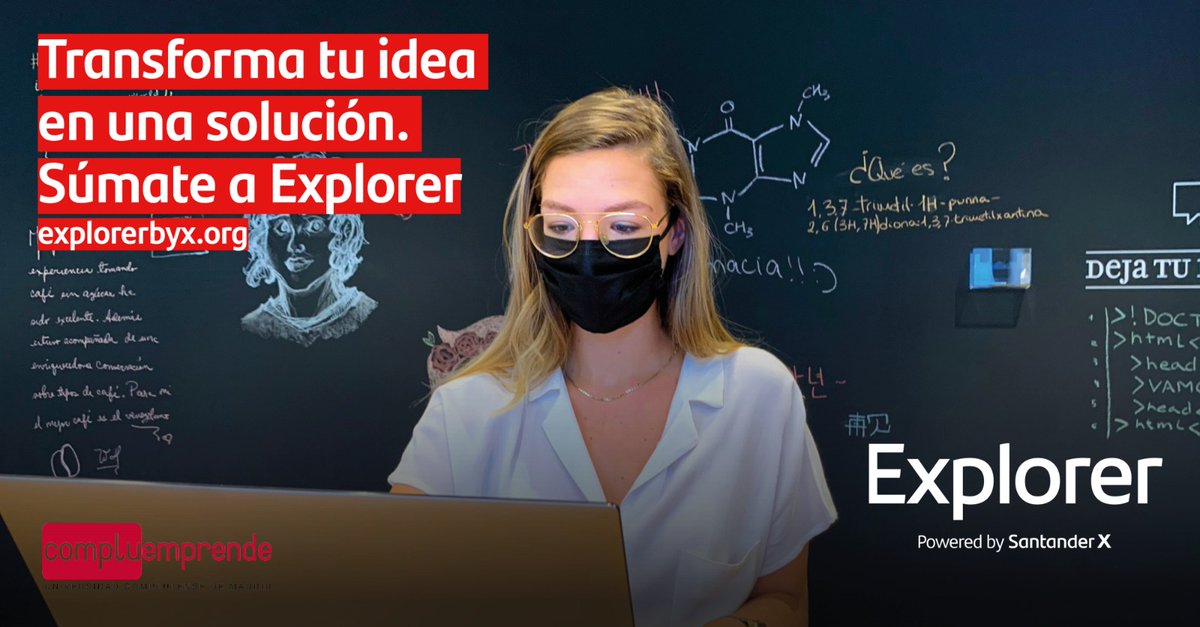 compluemprende's tweet photo. 🧕🏼Jóvenes como tú son los que aportan soluciones.
 
Elige el #ExplorerSpace de la @unicomplutense y transforma tus ideas de hoy en #solucionesglobales del mañana: únete ya a @explorerbyx 2021.
 
¡Plazas limitadas!
 
Inscríbete hasta el 11/12 en https://t.co/eMU6nrfDDK https://t.co/UAa0Xnf3sV